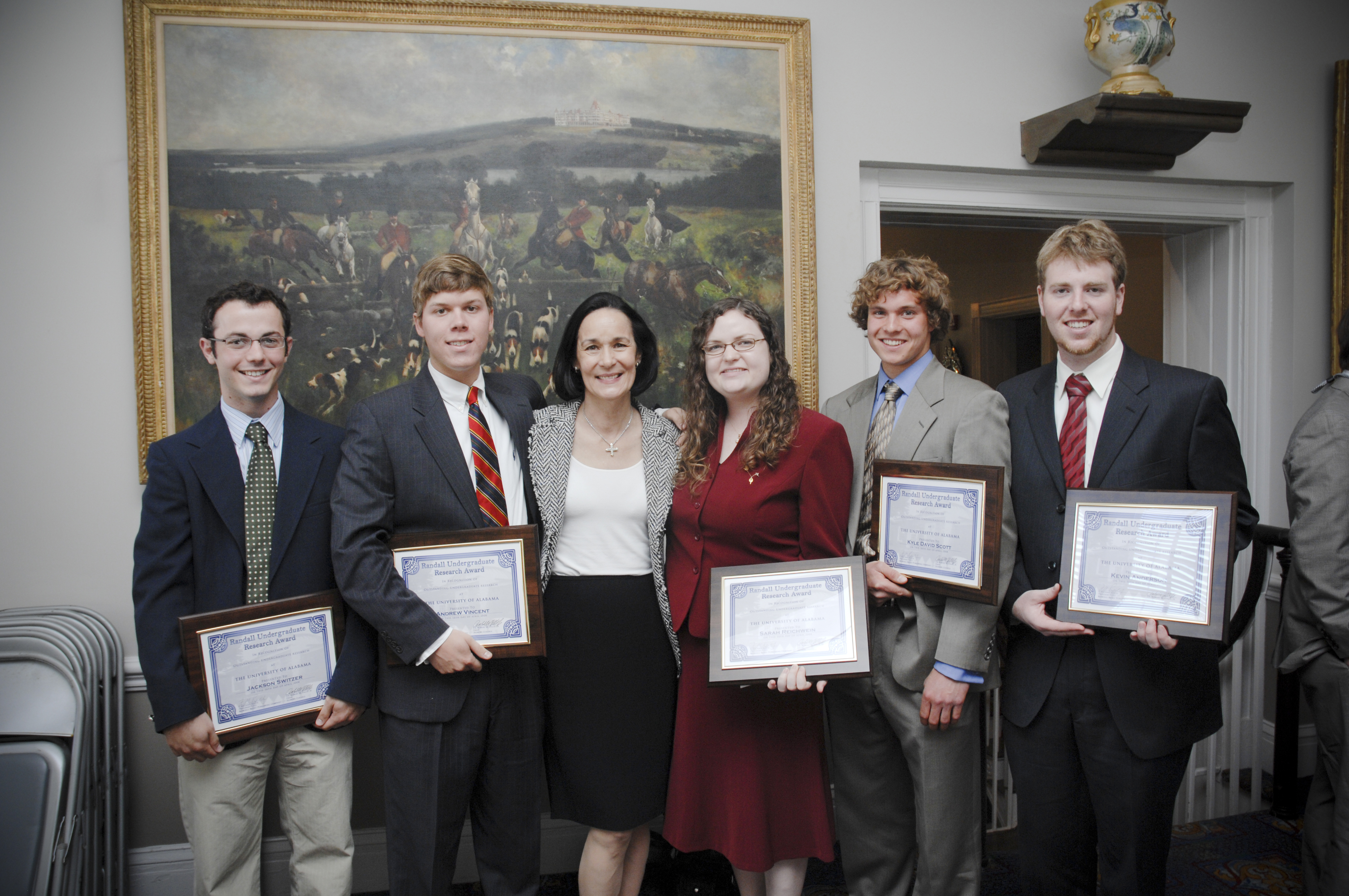 Story Image - Randall Research Award winners with Dr. Randall